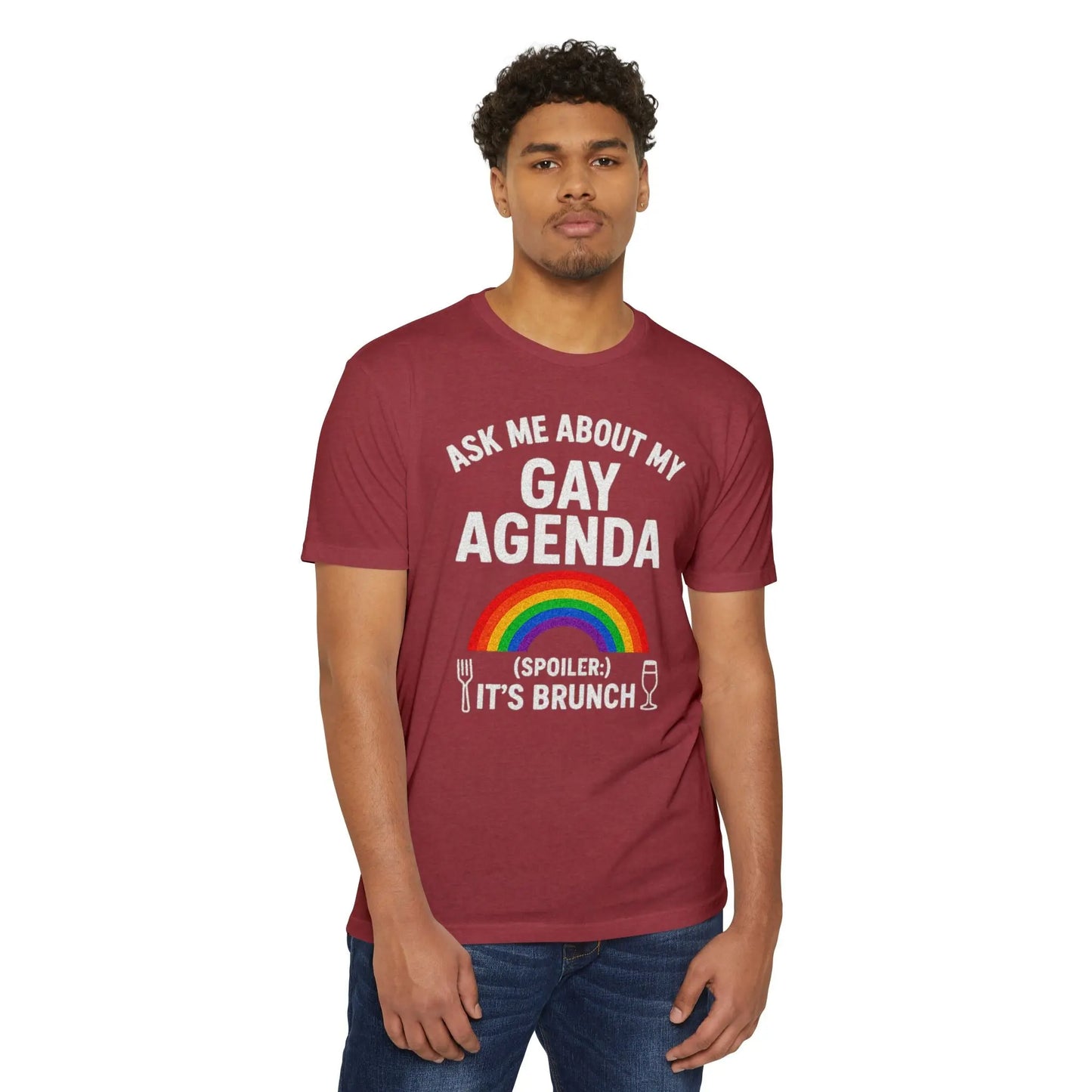 Brunch Agenda T-Shirt | LGBTQ+ Pride Tee | Casual Wear | Gift for Friends | Summer Party Shirt | Fun Brunch Outfit shopname