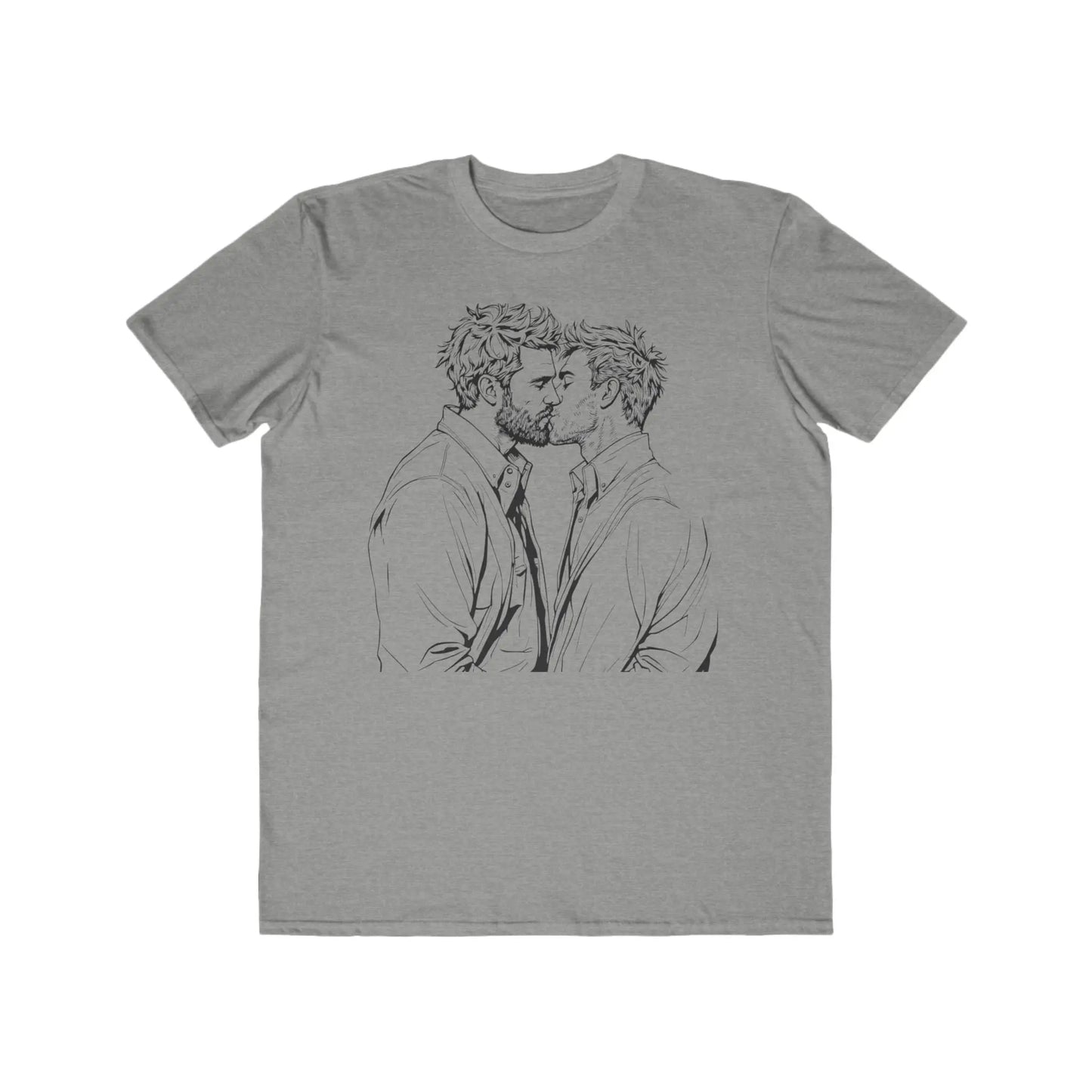 Men Kissing Love is Love Lightweight Fashion Tee shopname