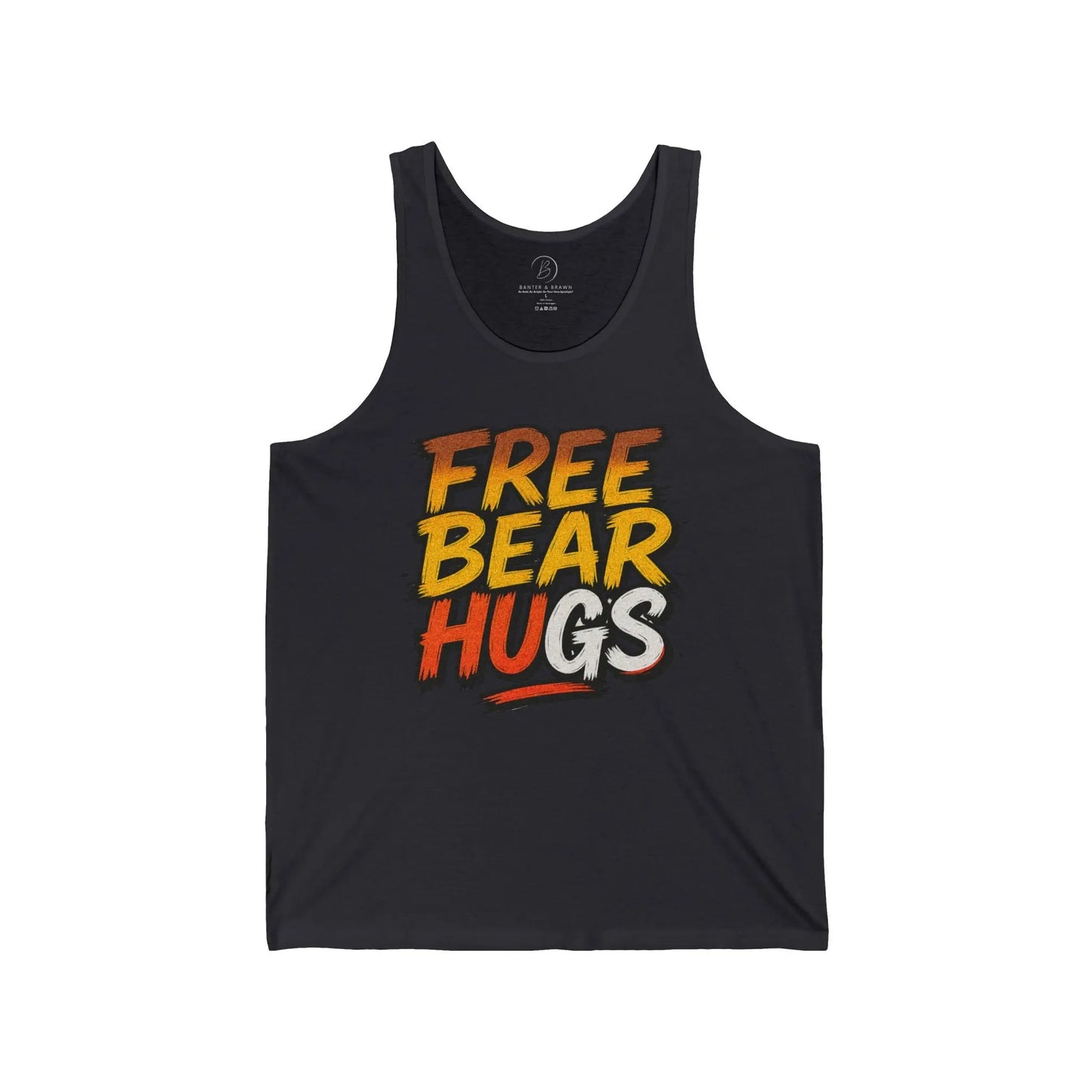 Free Bear Hugs Unisex Jersey Tank - Fun Graphic Tee for Outdoor Events, Casual Wear, Gifts, Summer Parties, and Bear Lovers shopname