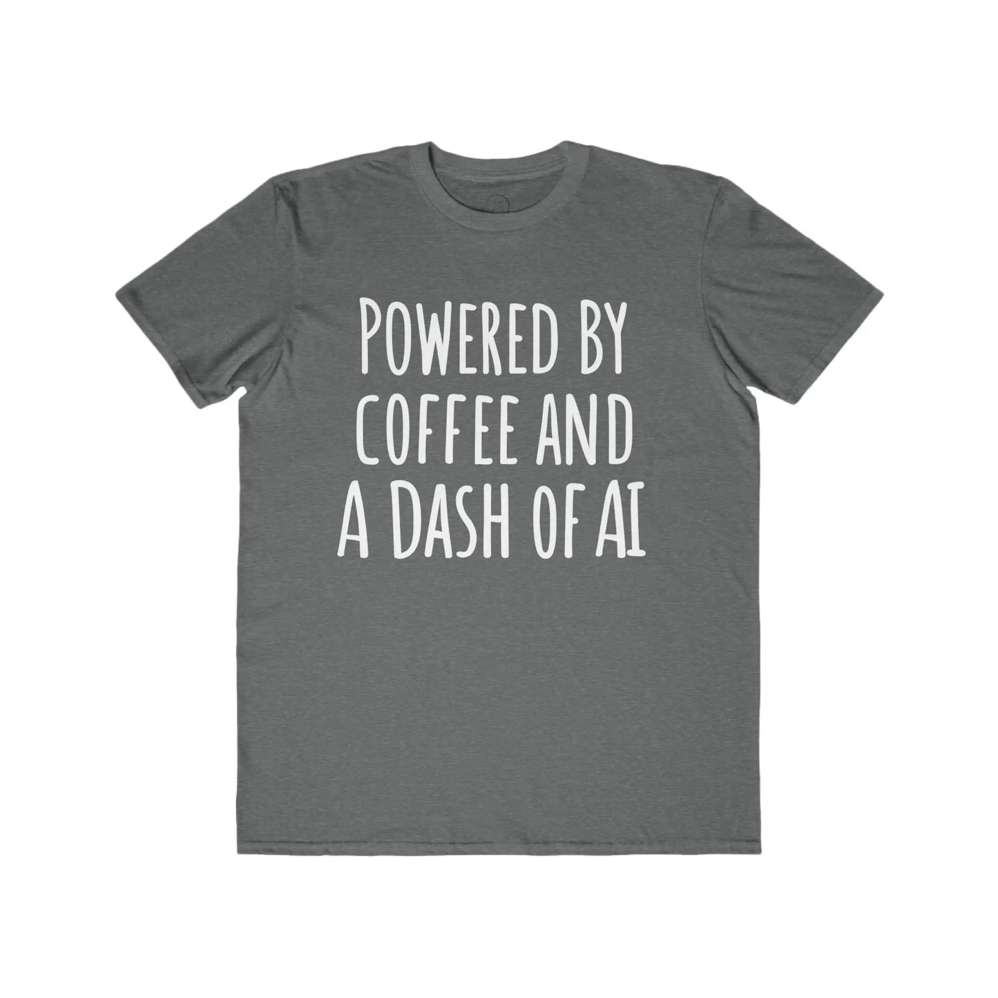 Men's Tee Powered by Coffee and AI Funny Coffee Lovers Lightweight Fashion Shirt shopname
