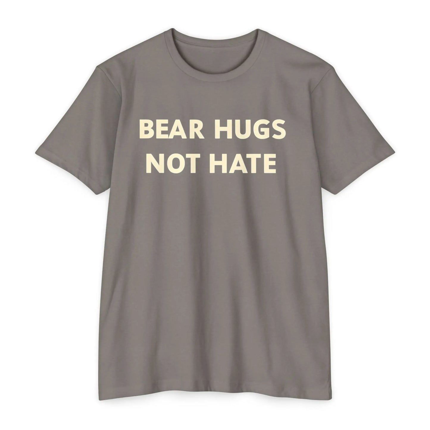 Bear Hugs Not Hate Unisex CVC Jersey T-shirt shopname