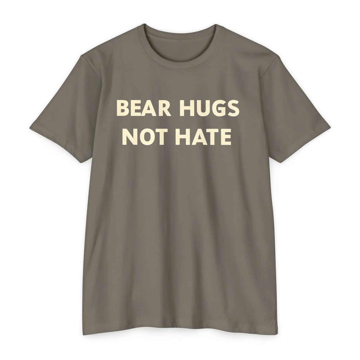 Bear Hugs Not Hate Unisex CVC Jersey T-shirt shopname