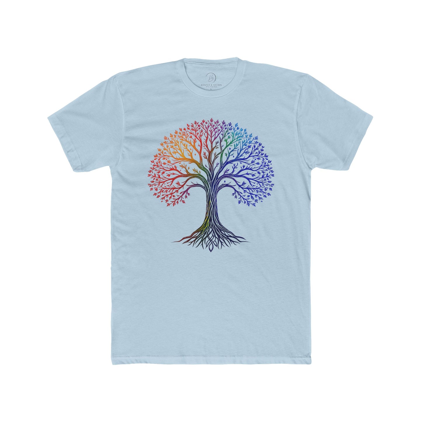 Rainbow Tree of Life Unisex Cotton Crew Tee - Banter & Brawn