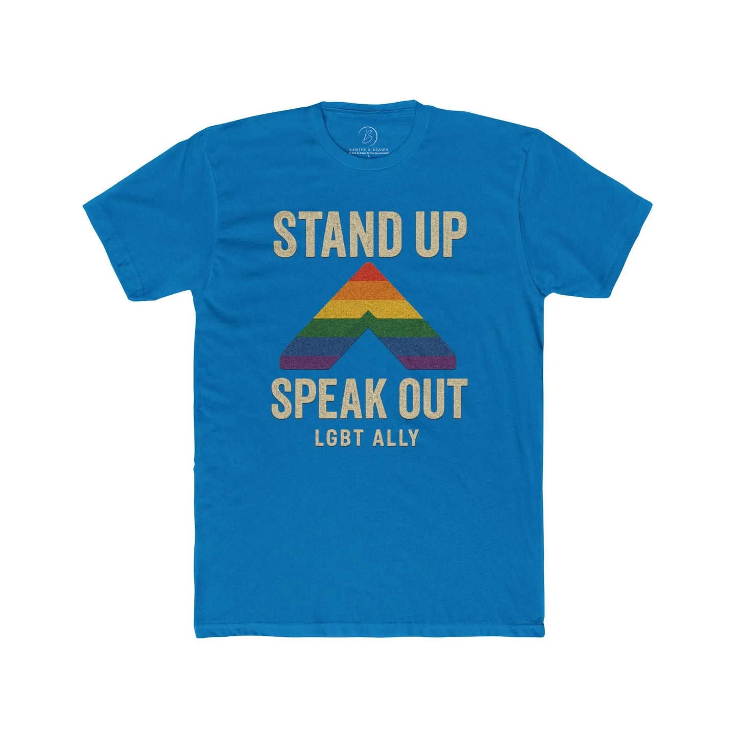 LGBTQ+ Support Wear Stand Up Speak Out LGBT Ally Cotton Tee, Pride Apparel, Equality Shirt, Unisex T-Shirt shopname