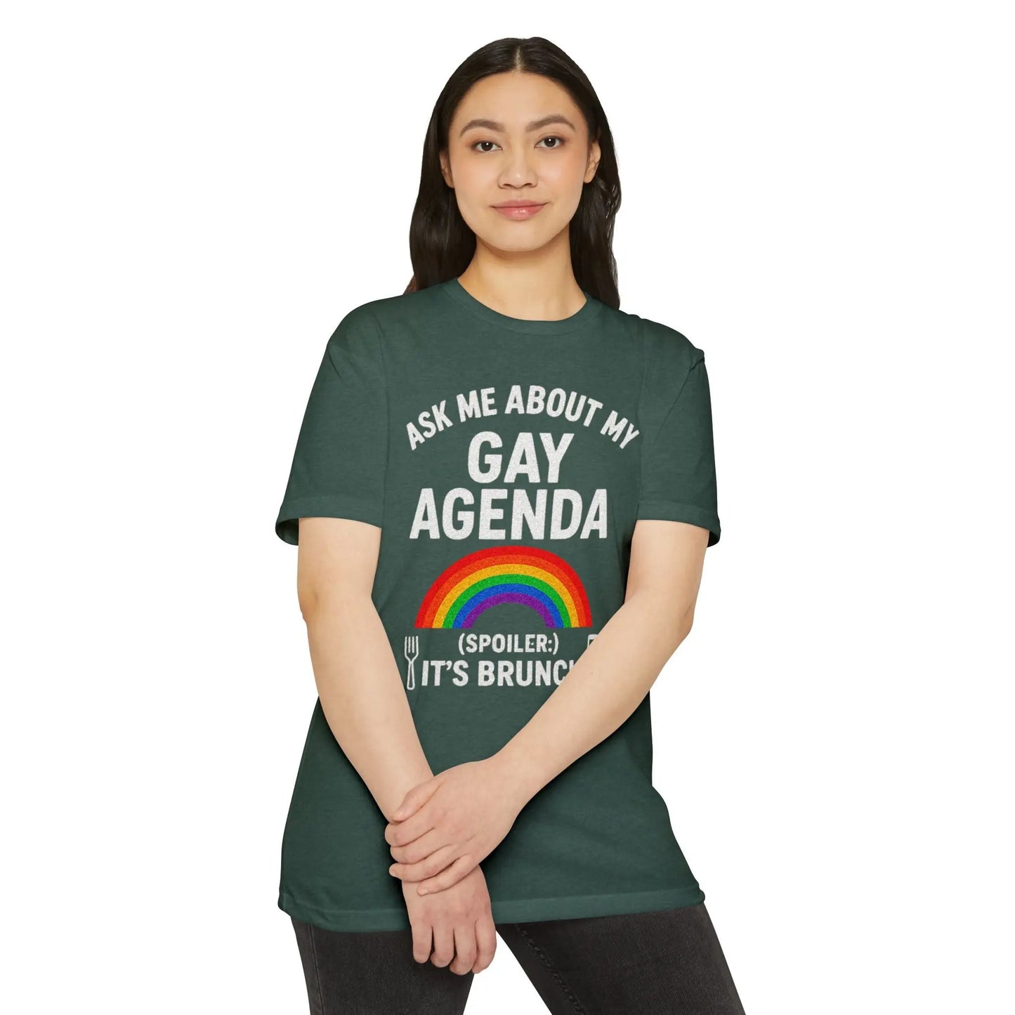 Brunch Agenda T-Shirt | LGBTQ+ Pride Tee | Casual Wear | Gift for Friends | Summer Party Shirt | Fun Brunch Outfit shopname