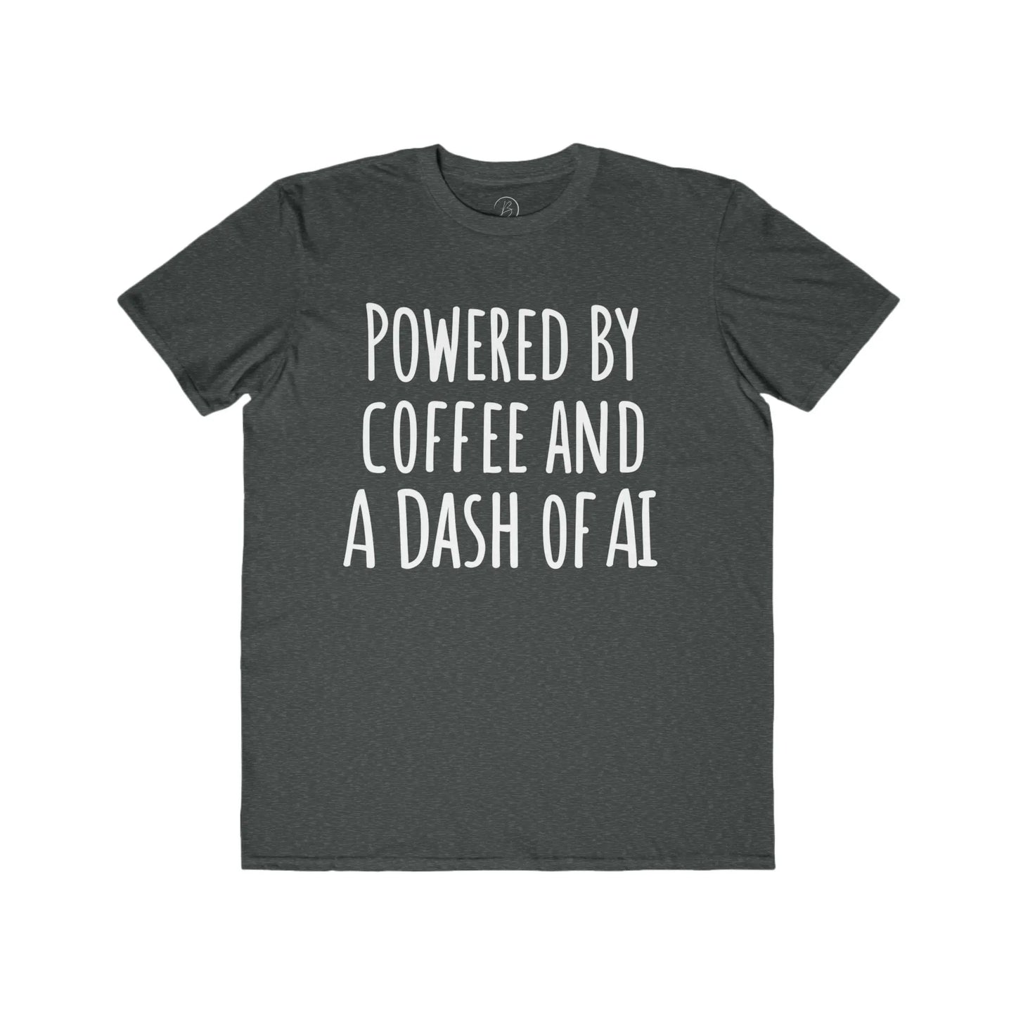 Men's Tee Powered by Coffee and AI Funny Coffee Lovers Lightweight Fashion Shirt shopname