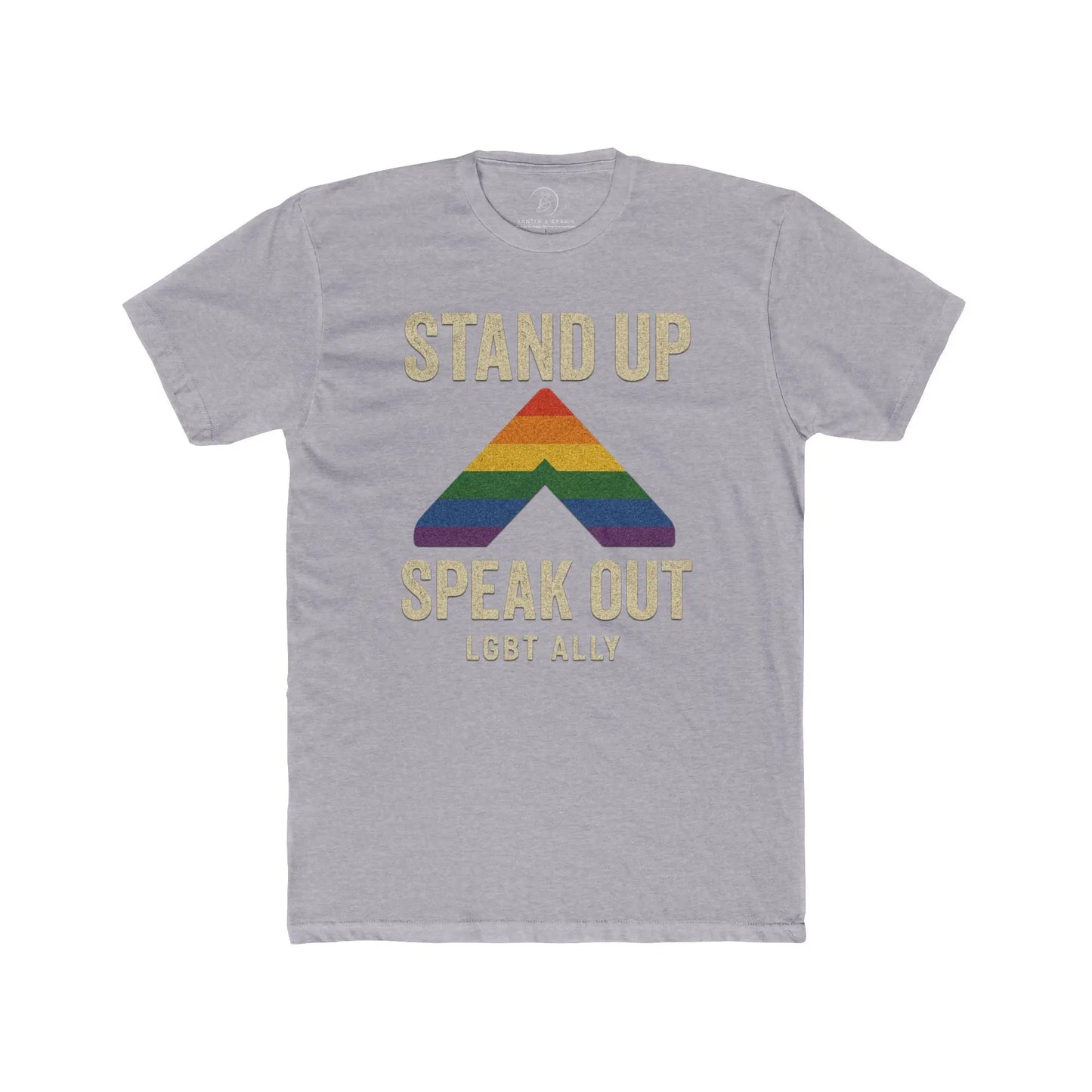 LGBTQ+ Support Wear Stand Up Speak Out LGBT Ally Cotton Tee, Pride Apparel, Equality Shirt, Unisex T-Shirt shopname