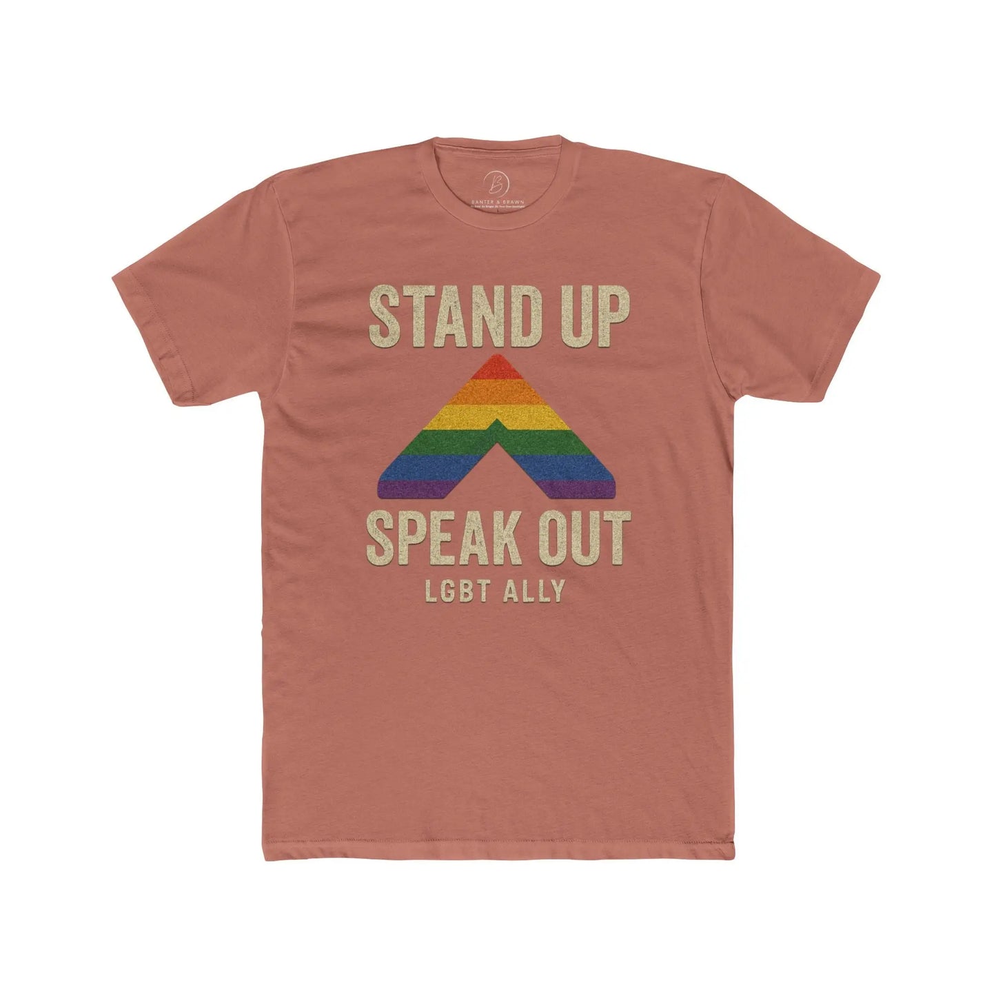LGBTQ+ Support Wear Stand Up Speak Out LGBT Ally Cotton Tee, Pride Apparel, Equality Shirt, Unisex T-Shirt shopname
