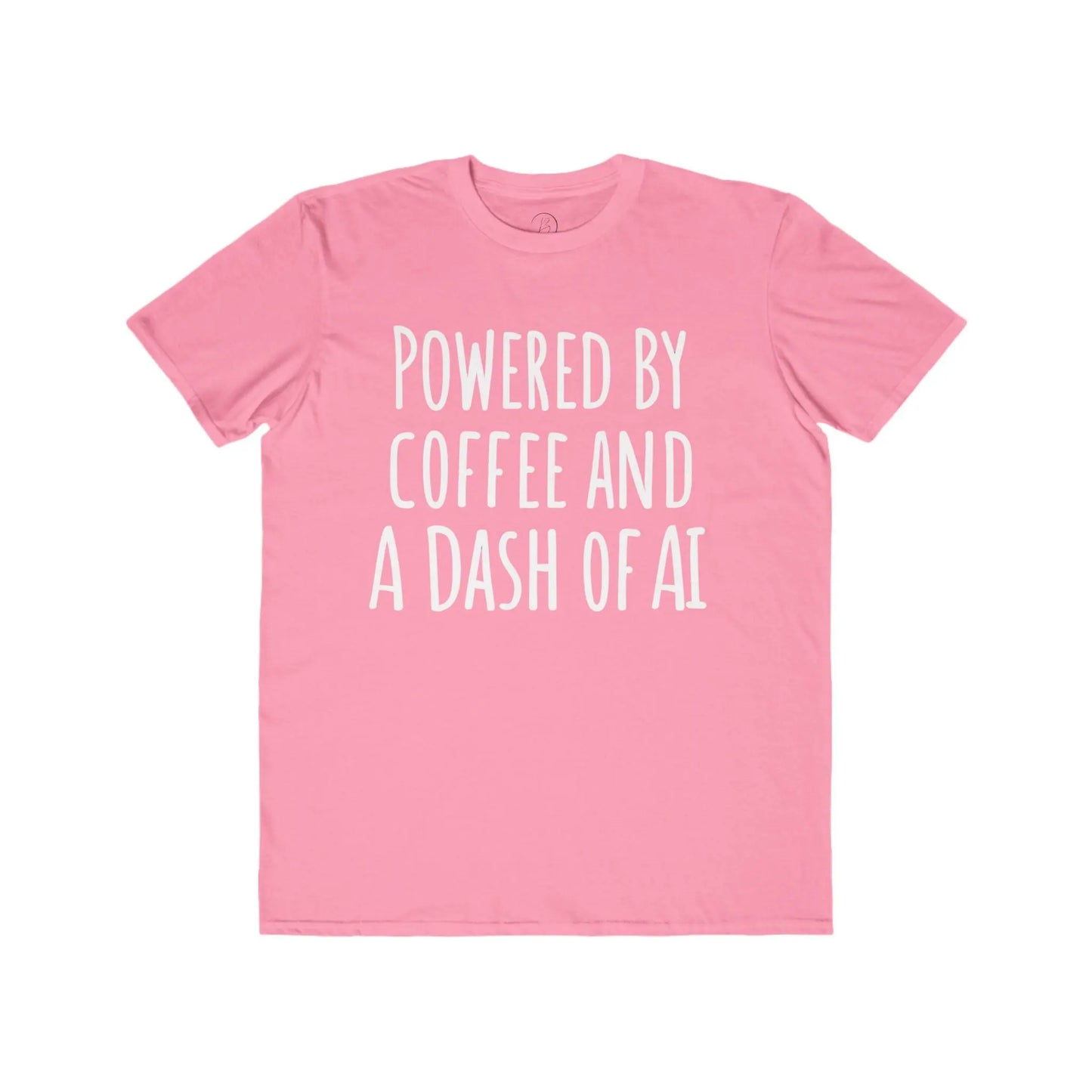 Men's Tee Powered by Coffee and AI Funny Coffee Shirt shopname