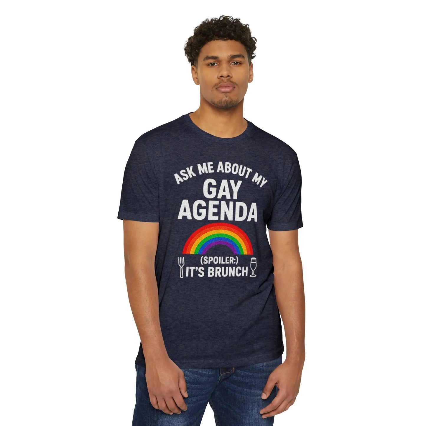Brunch Agenda T-Shirt | LGBTQ+ Pride Tee | Casual Wear | Gift for Friends | Summer Party Shirt | Fun Brunch Outfit shopname