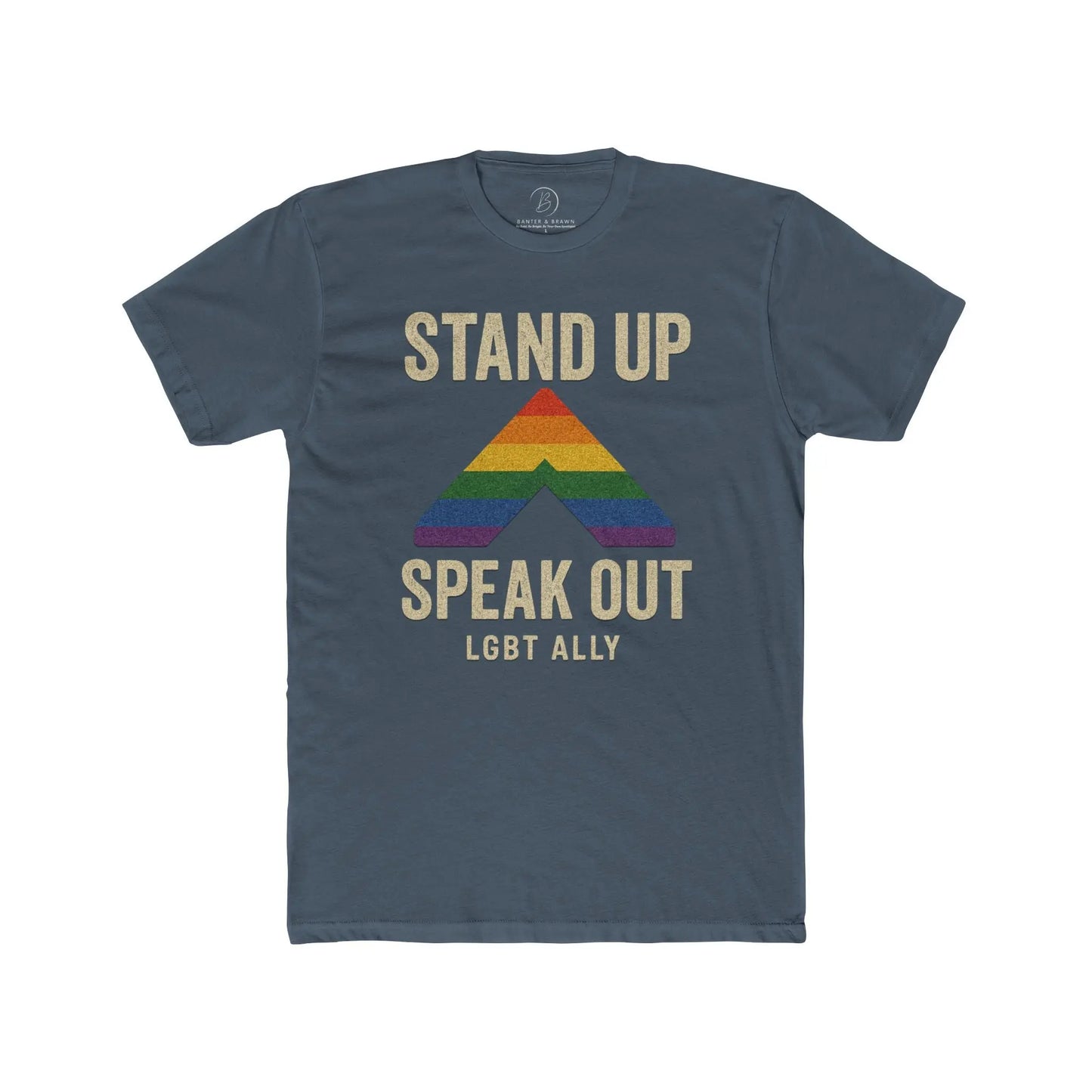 LGBTQ+ Support Wear Stand Up Speak Out LGBT Ally Cotton Tee, Pride Apparel, Equality Shirt, Unisex T-Shirt shopname