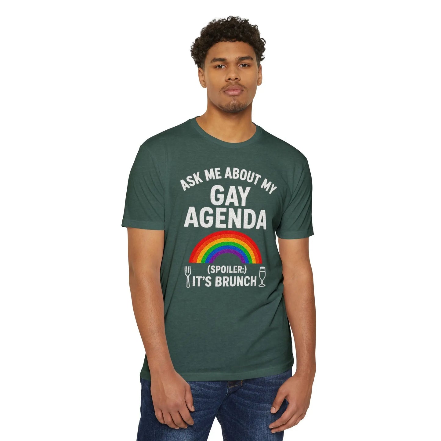 Brunch Agenda T-Shirt | LGBTQ+ Pride Tee | Casual Wear | Gift for Friends | Summer Party Shirt | Fun Brunch Outfit shopname