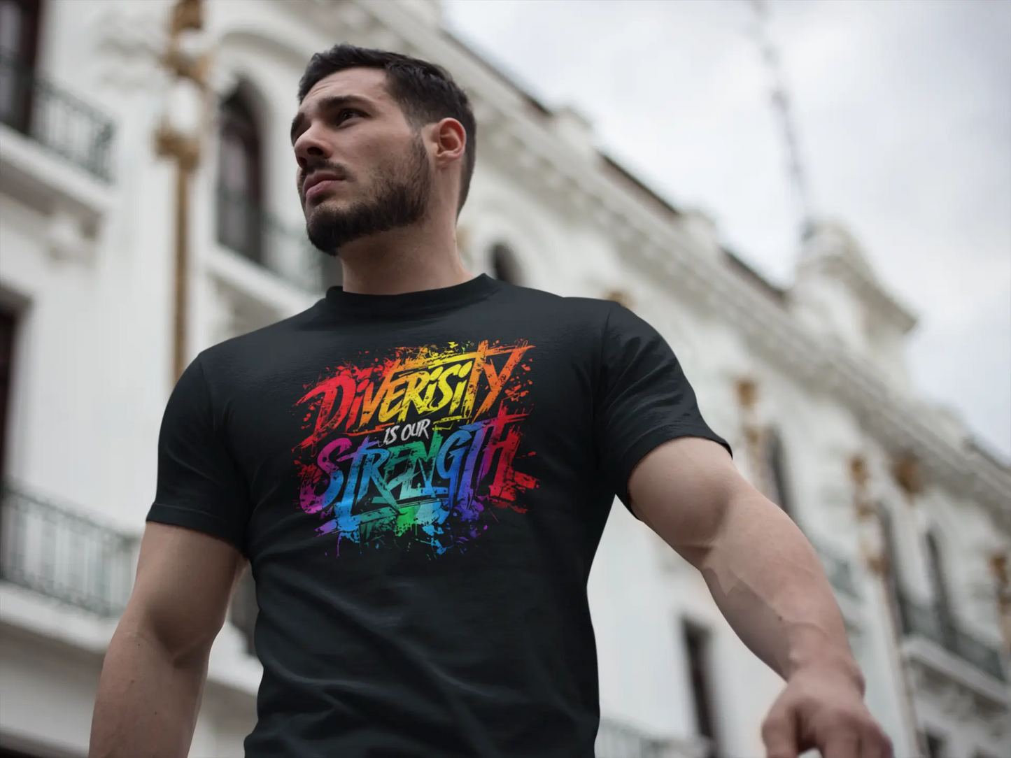 Diversity Strength Unisex Softstyle T-Shirt - Colorful Pride Graphic Tee Printify
