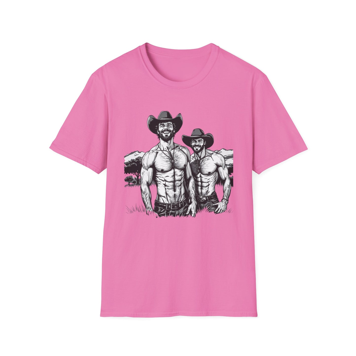 Fun Shirtless Cowboy Graphic T-Shirt