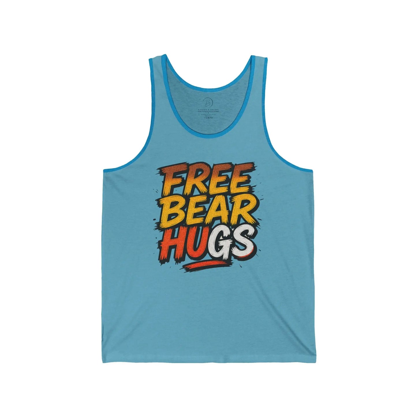 Free Bear Hugs Unisex Jersey Tank - Fun Graphic Tee for Outdoor Events, Casual Wear, Gifts, Summer Parties, and Bear Lovers shopname