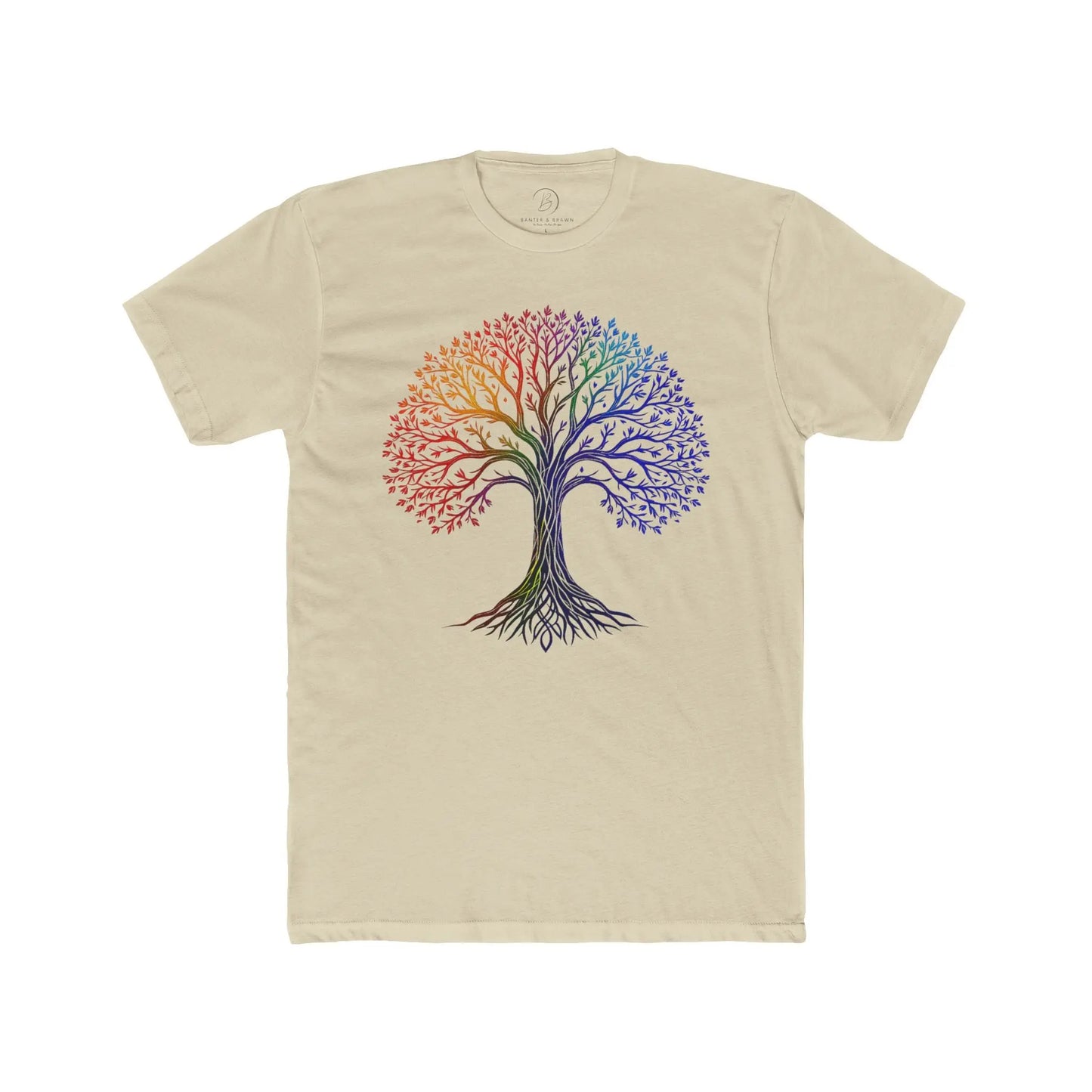 Rainbow Tree of Life Unisex Cotton Crew Tee - Banter & Brawn