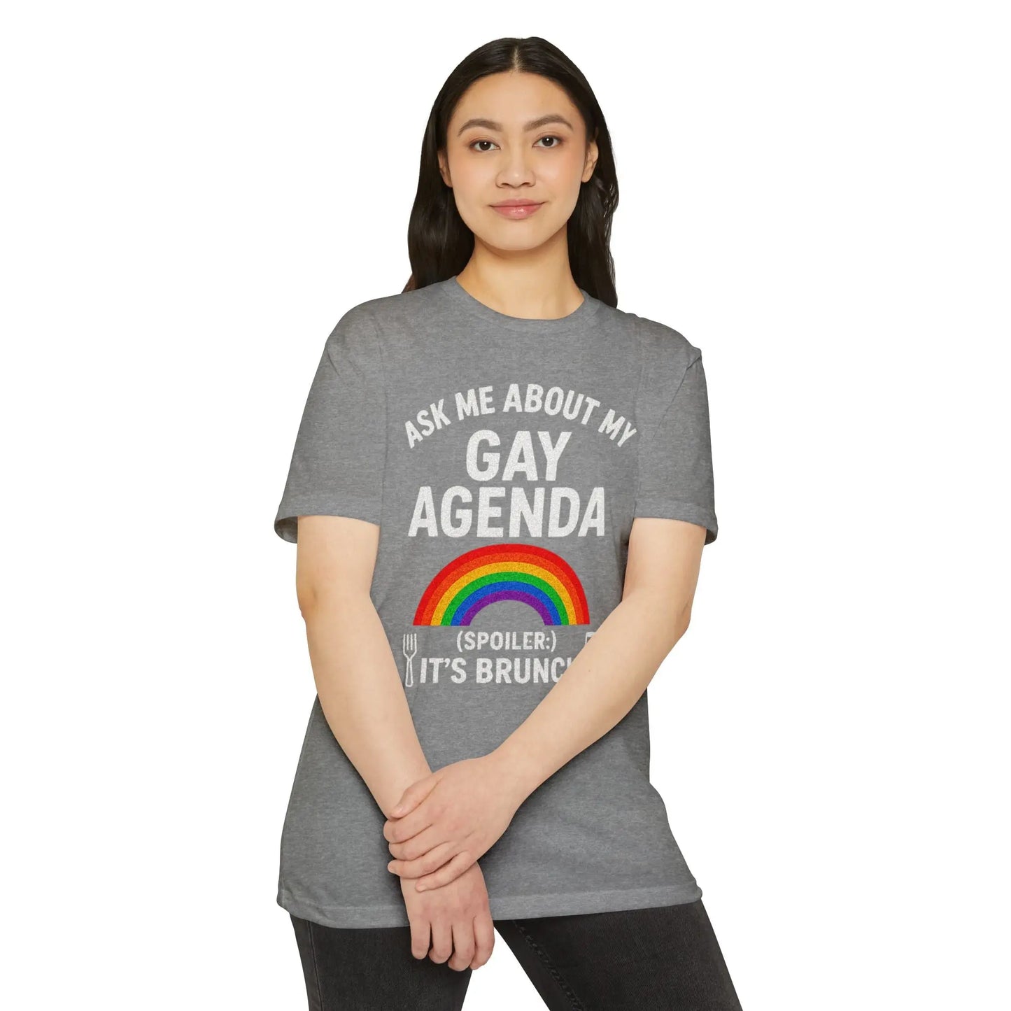 Brunch Agenda T-Shirt | LGBTQ+ Pride Tee | Casual Wear | Gift for Friends | Summer Party Shirt | Fun Brunch Outfit shopname