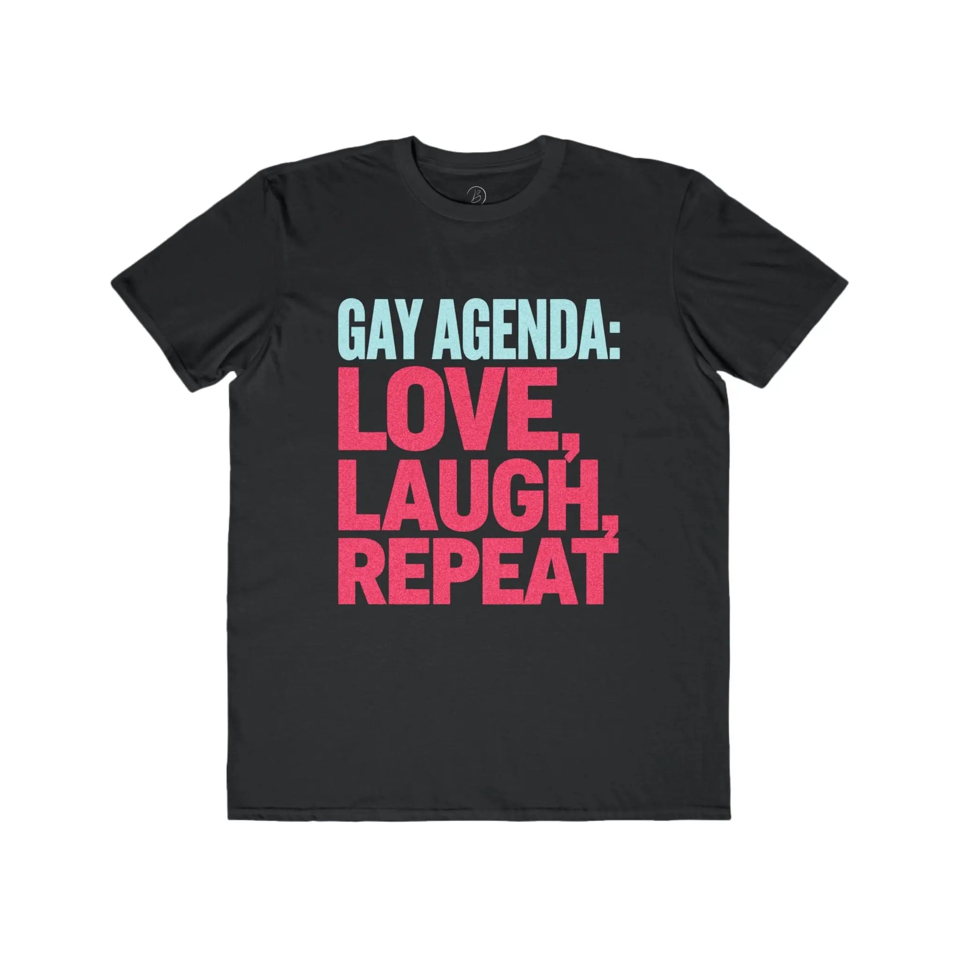 Gay Agenda: Love, Laugh, Repeat - Men's Lightweight Fashion TeeΒ shopname