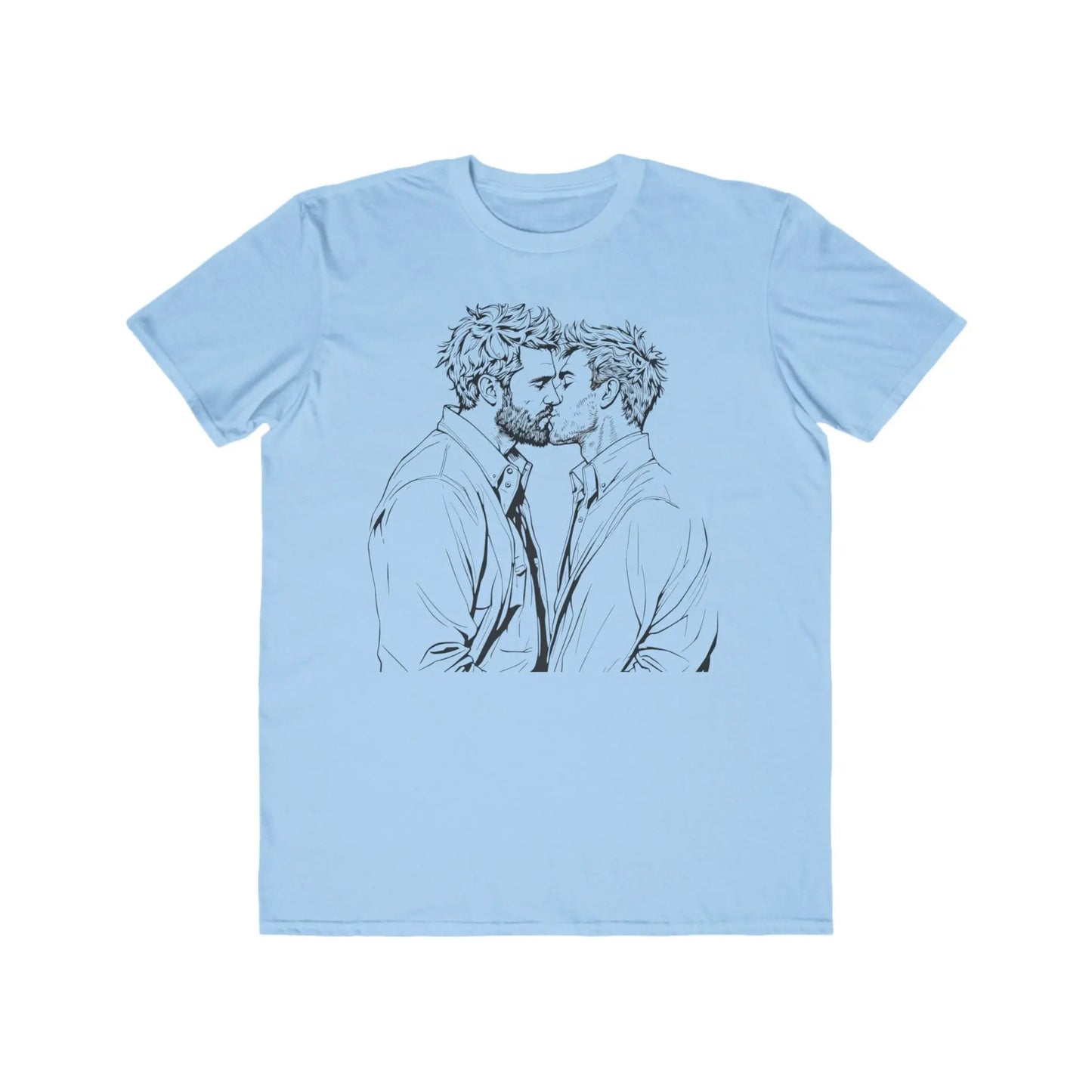 Men Kissing Love is Love Lightweight Fashion Tee - Banter & Brawn