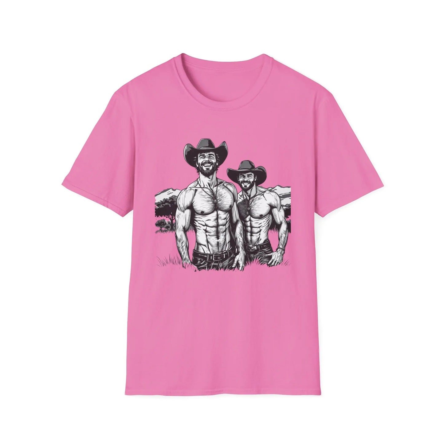 Fun Cowboy Graphic Unisex Softstyle T-Shirt shopname