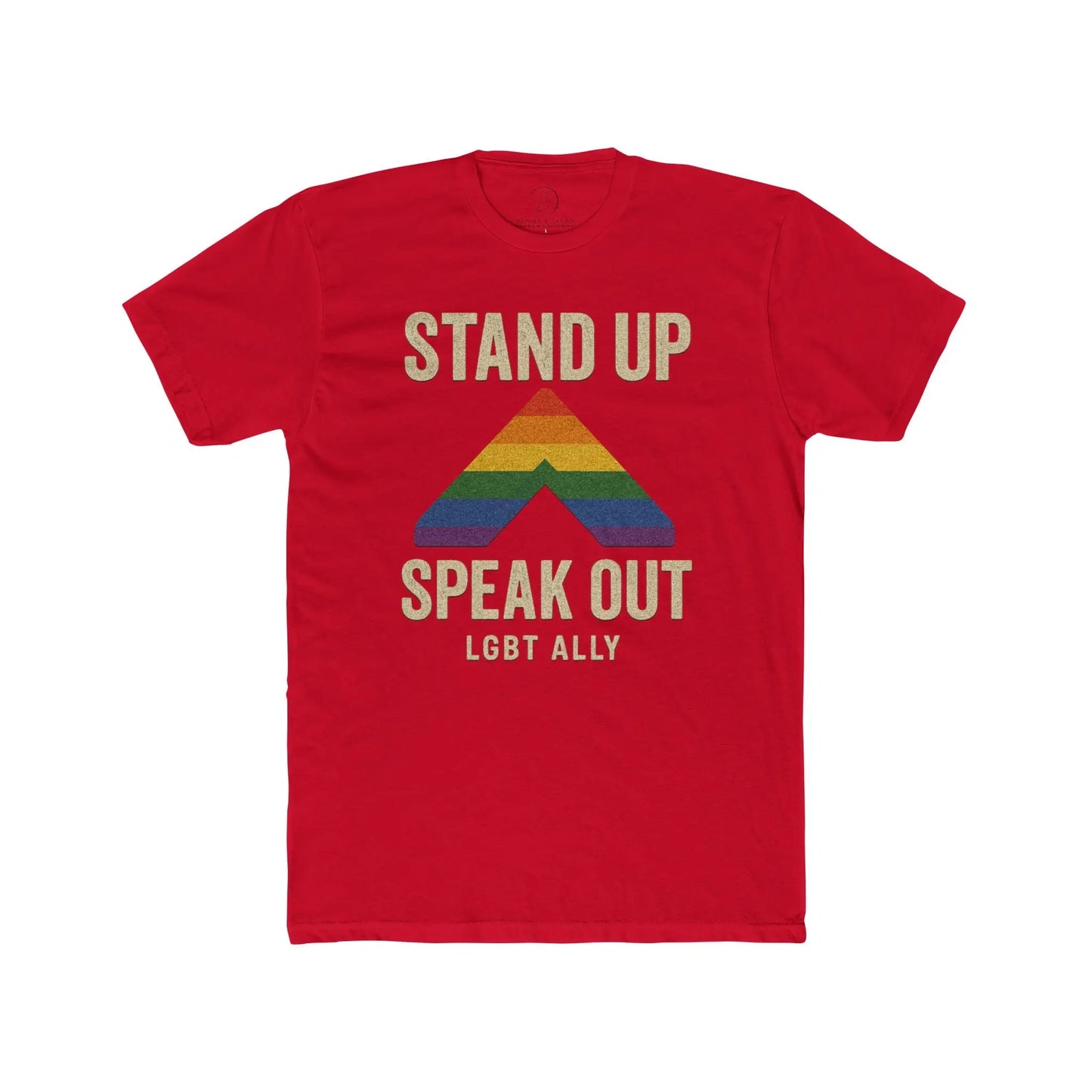 LGBTQ+ Support Wear Stand Up Speak Out LGBT Ally Cotton Tee, Pride Apparel, Equality Shirt, Unisex T-Shirt shopname