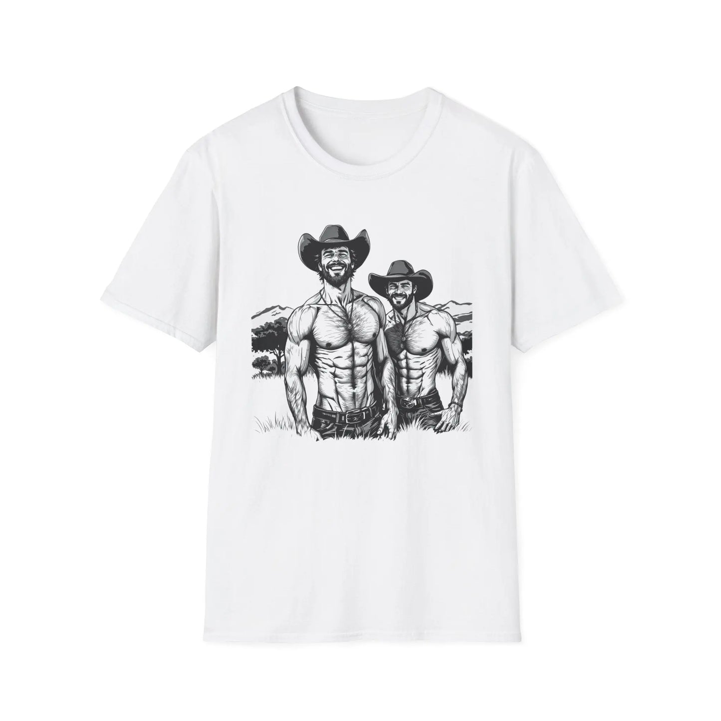 Fun Cowboy Graphic Unisex Softstyle T-Shirt shopname