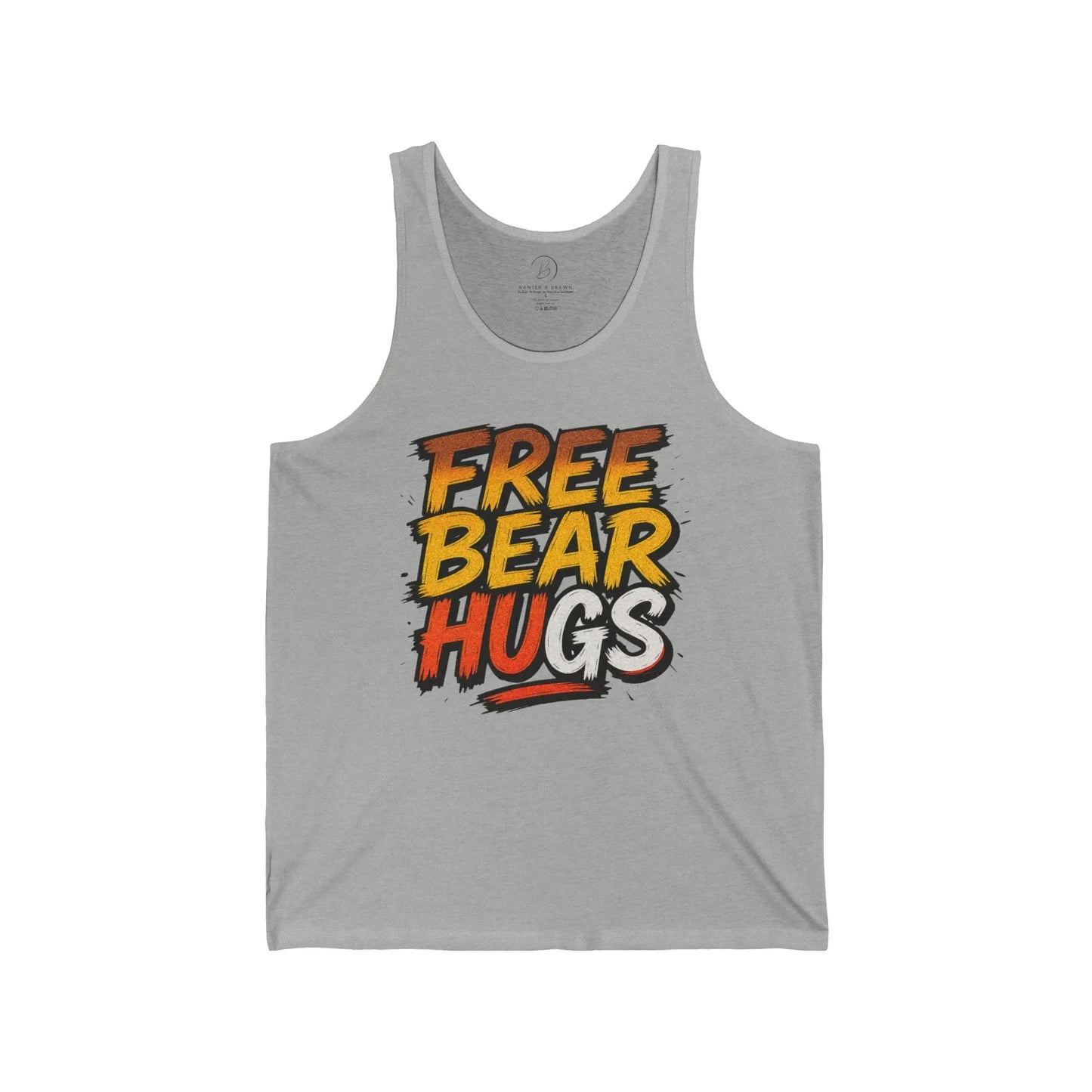Free Bear Hugs Unisex Jersey Tank - Fun Graphic Tee for Outdoor Events, Casual Wear, Gifts, Summer Parties, and Bear Lovers shopname