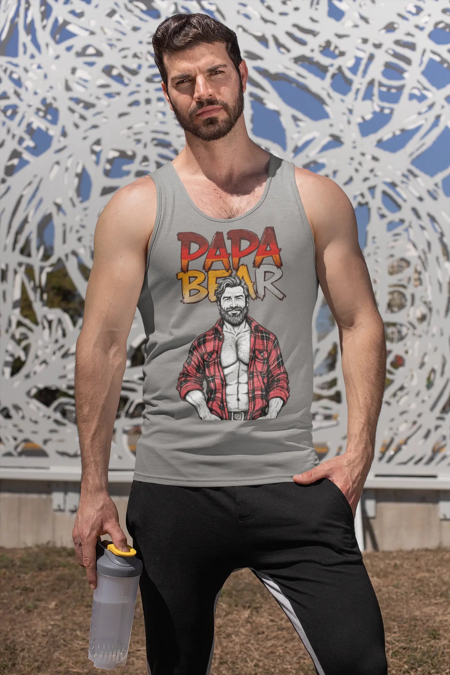 Papa Bear Tank Top – Gay Pride, Bear Run, Summer Gift Men's Tank Top shopname