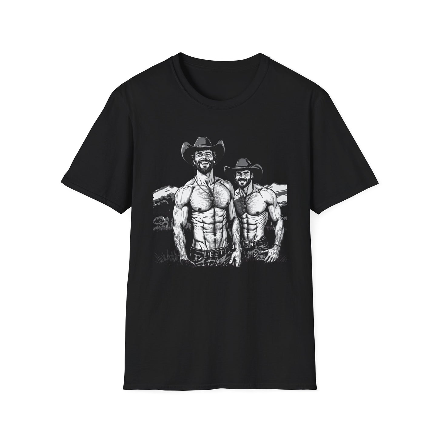 Fun Shirtless Cowboy Graphic T-Shirt