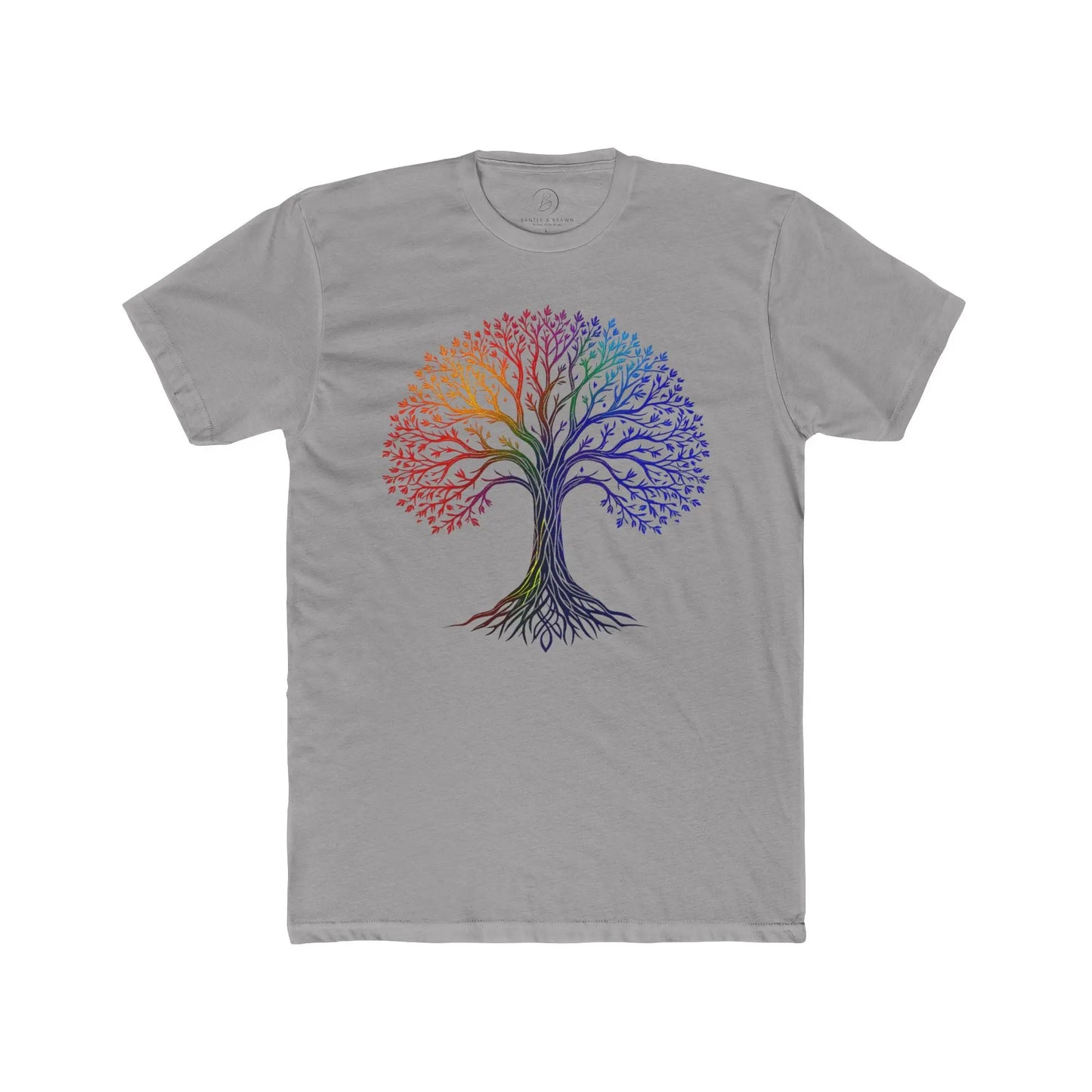 Rainbow Tree of Life Unisex Cotton Crew Tee - Banter & Brawn