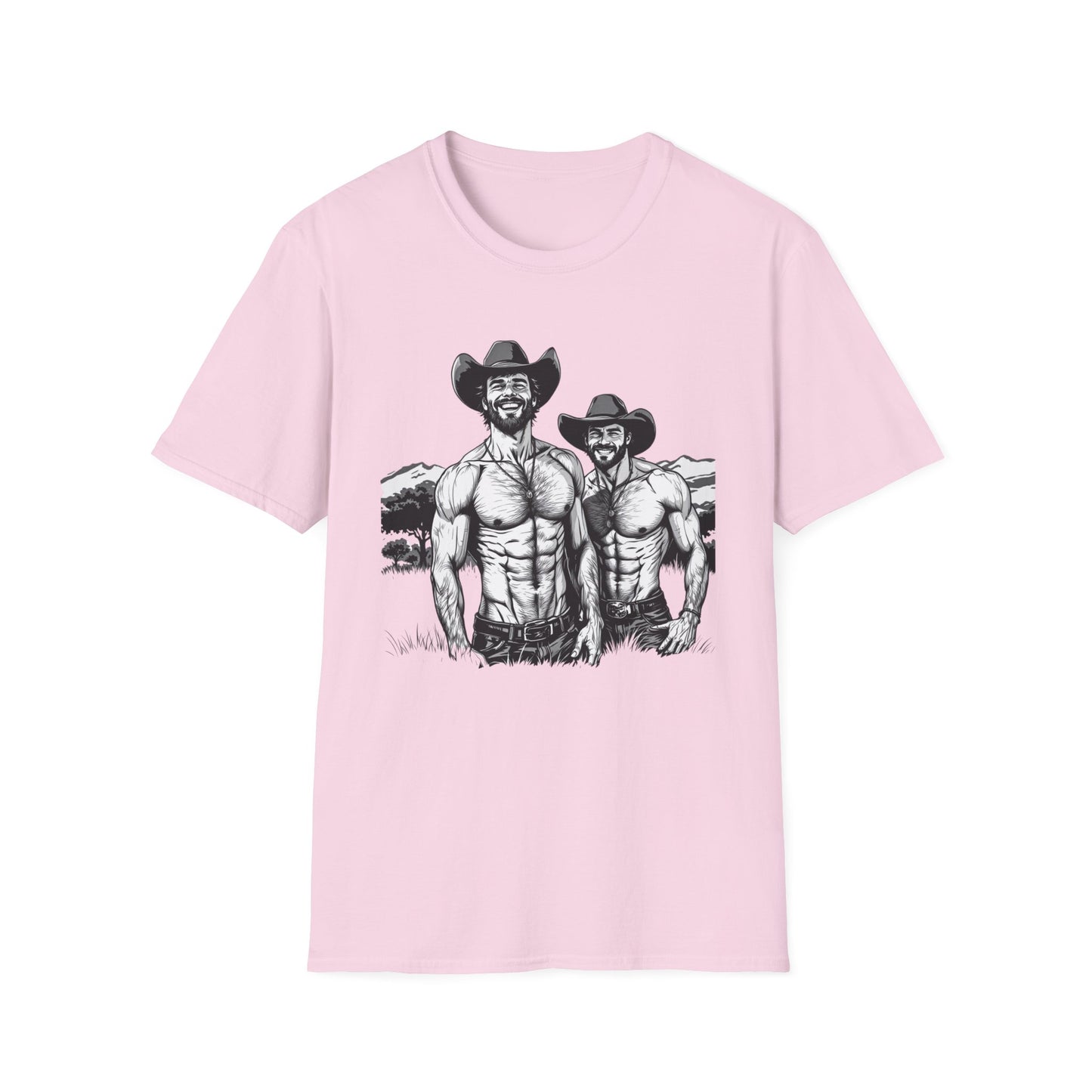 Fun Shirtless Cowboy Graphic T-Shirt