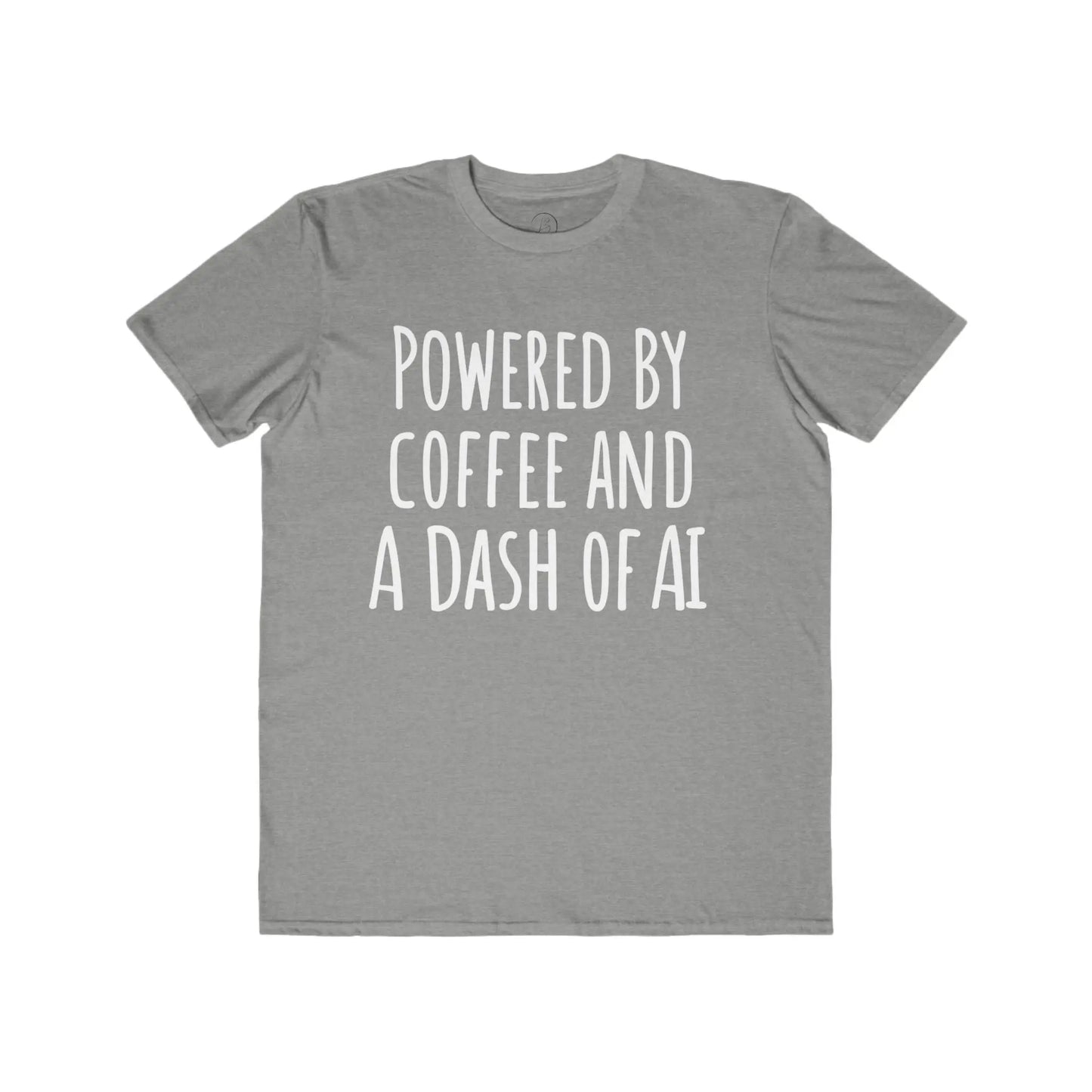 Men's Tee Powered by Coffee and AI Funny Coffee Lovers Lightweight Fashion Shirt shopname