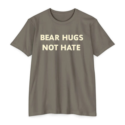 Bear Hugs Not Hate Unisex CVC Jersey T-shirt shopname