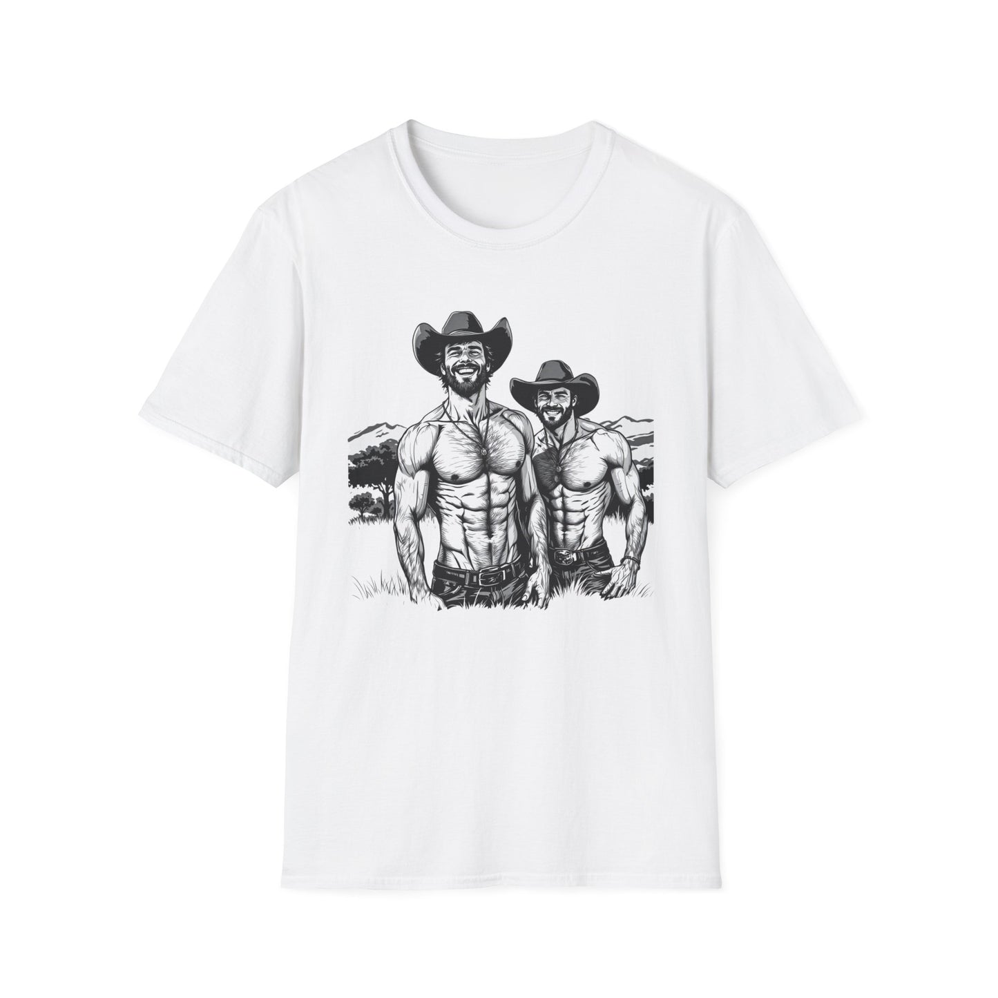 Fun Shirtless Cowboy Graphic T-Shirt