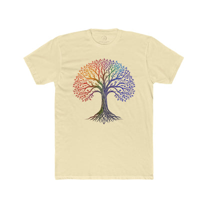 Rainbow Tree of Life Unisex Cotton Crew Tee - Banter & Brawn