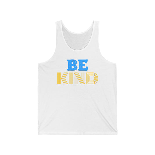 Be Kind Tank Top — Positive Message Graphic Jersey Tank
