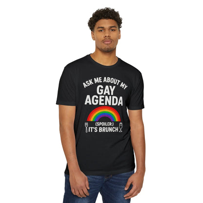 Brunch Agenda T-Shirt | LGBTQ+ Pride Tee | Casual Wear | Gift for Friends | Summer Party Shirt | Fun Brunch Outfit shopname