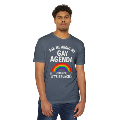 Brunch Agenda T-Shirt | LGBTQ+ Pride Tee | Casual Wear | Gift for Friends | Summer Party Shirt | Fun Brunch Outfit shopname