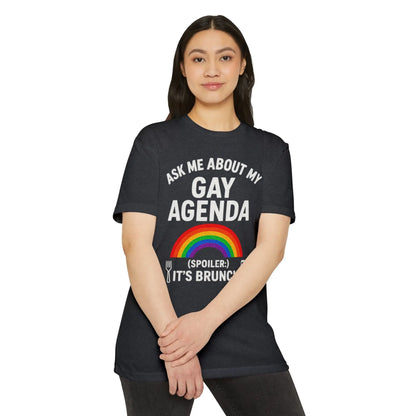 Brunch Agenda T-Shirt | LGBTQ+ Pride Tee | Casual Wear | Gift for Friends | Summer Party Shirt | Fun Brunch Outfit shopname
