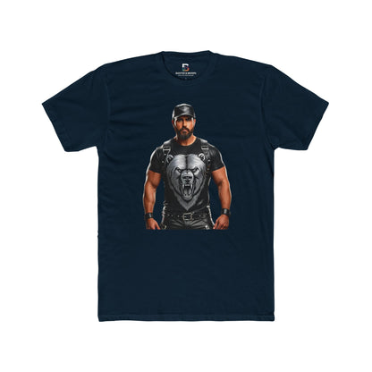Leather Bear Graphic Tee – Bold Unisex Cotton Crew Shirt