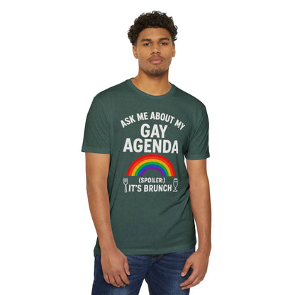 Brunch Agenda T-Shirt | LGBTQ+ Pride Tee | Casual Wear | Gift for Friends | Summer Party Shirt | Fun Brunch Outfit shopname