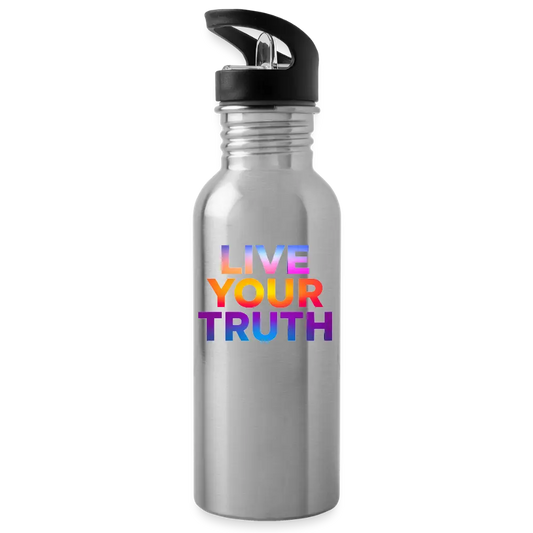 Live Your Truth Water Bottle - silver