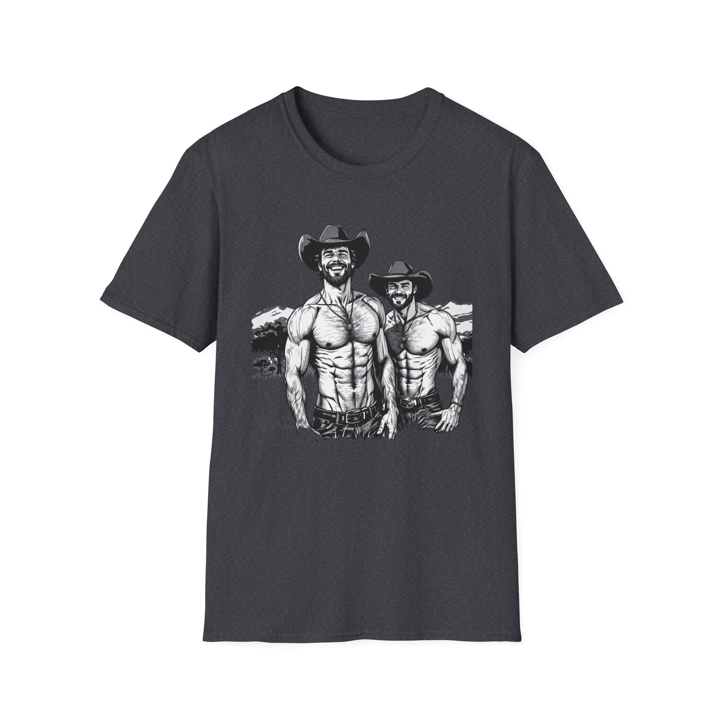 Fun Shirtless Cowboy Graphic T-Shirt