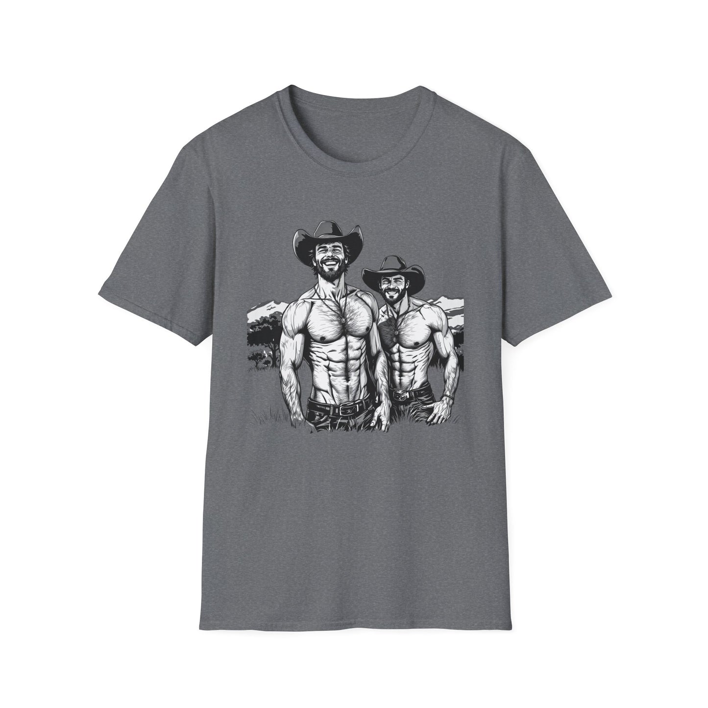 Fun Shirtless Cowboy Graphic T-Shirt