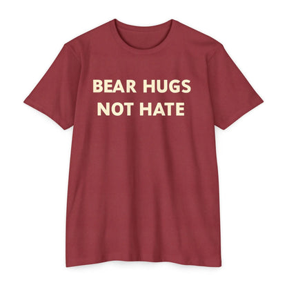 Bear Hugs Not Hate Unisex CVC Jersey T-shirt shopname