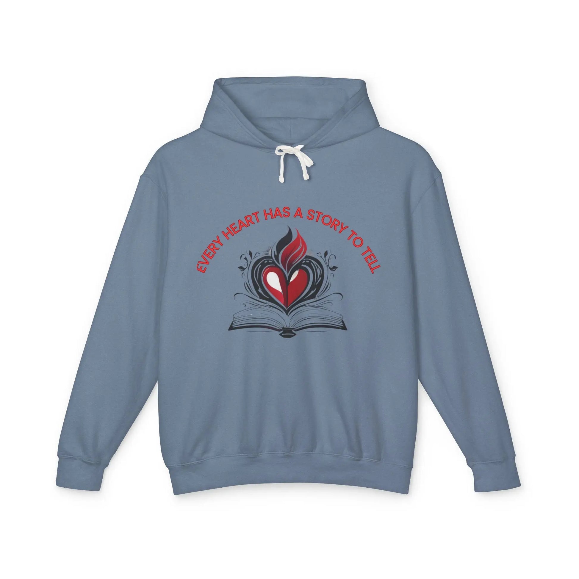 Heartfelt Story Hoodie: Unisex Lightweight Sweatshirt, Gift for Book Lovers, Cozy Layer, Thoughtful Keepsake, Valentine’s Day, [...] shopname