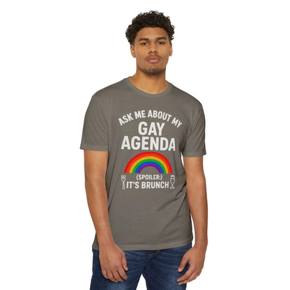 Brunch Agenda T-Shirt | LGBTQ+ Pride Tee | Casual Wear | Gift for Friends | Summer Party Shirt | Fun Brunch Outfit shopname