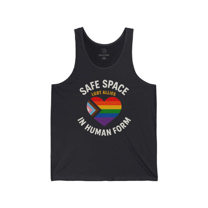 LGBT Ally Tank – Safe Space in Human Form shopname