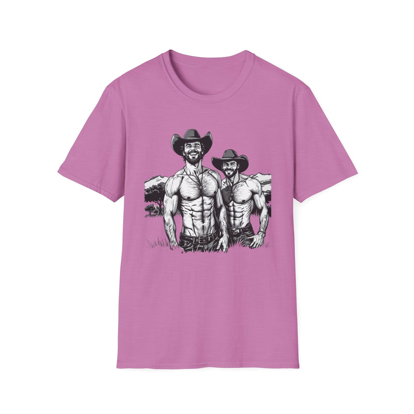 Fun Shirtless Cowboy Graphic T-Shirt