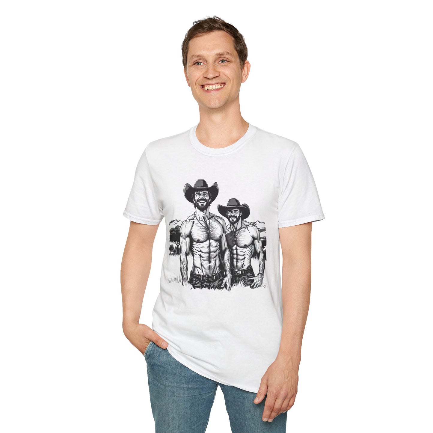 Fun Shirtless Cowboy Graphic T-Shirt